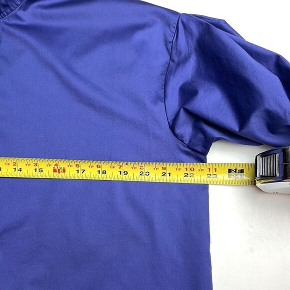 COS Royal Blue Cotton Sateen Blouse Oversized Top Smocked Bell Sleeves US 2 - Picture 14 of 16